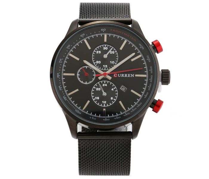 Curren 8227 Business Decorative Sub Dial Quartz Watch For Men Black - Zoom Image 2