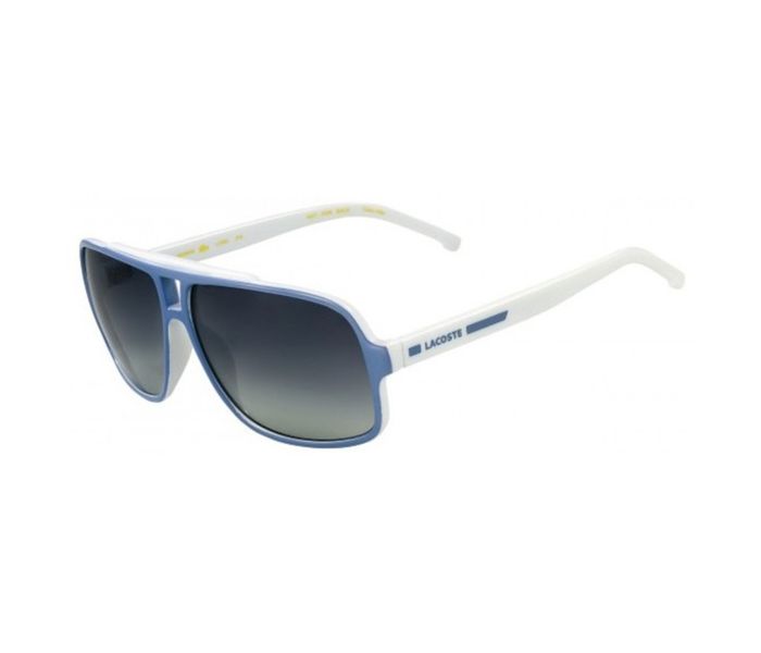 Lacoste L639S 516 Aviator White & Blue Frame and Grey Fade Mirrored Sunglasses for Men - Zoom Image