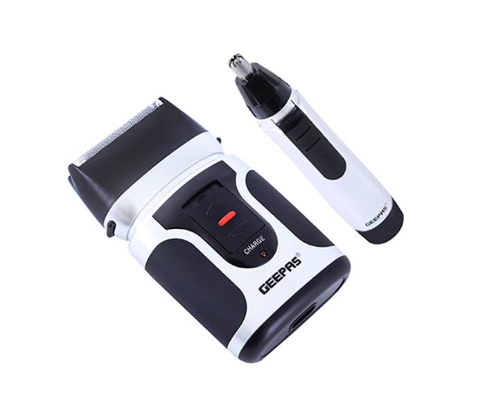 Geepas GSR110N 3 watt 2 in 1 Rechargeable Mens Shaver and Nose Trimmer - Zoom Image 1