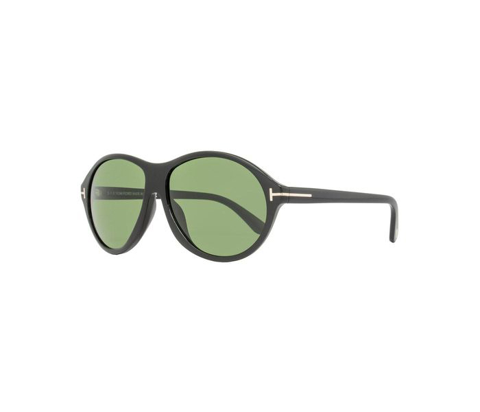 Tomford TF398 01N Tyler Oval Black Frame & Green Mirrored Sunglasses for Women - Zoom Image 1