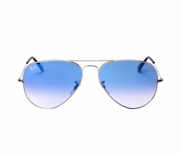 Ray-Ban 0RB3025 003/3F Aviator Silver Frame & Light Blue Gradient Mirrored Sunglasses for Men - Zoom Image 1