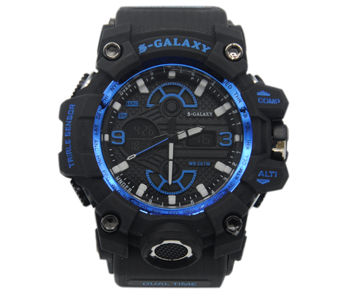 Galaxy GSW-763 Unisex Analog and Digital Sports Watch Black - Zoom Image 3