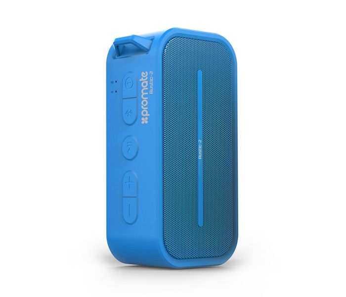 Promate Rustic-2 Portable IPX5 Water-Resistant Wireless Speaker - Blue - Zoom Image 6