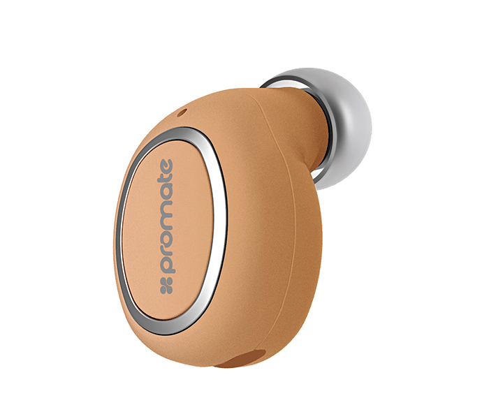 Promate Halo-2 Lightweight Universal Wireless Mono Earphone, Gold - Zoom Image 8