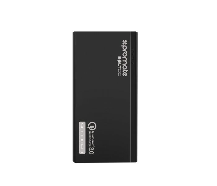 Promate Bolt Quick Charge 9000 mAh 3.0 Dual Port Portable Charger Power Bank, Black - Zoom Image 7