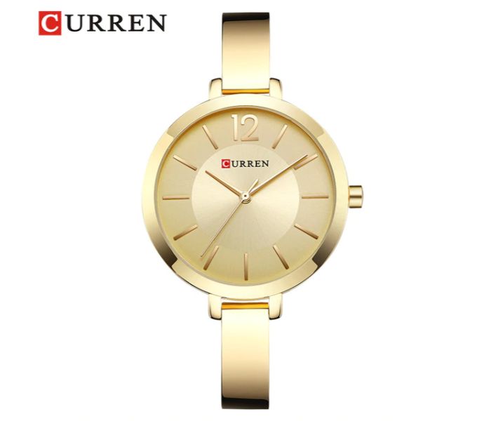 Curren 9012 Quartz Casual Watch For Women Gold - Zoom Image