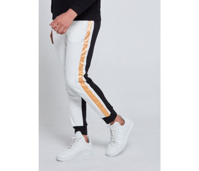 Petro OU10121 Mens Stripped Solid Skin Fit Joggers XXL - White - Zoom Image 5