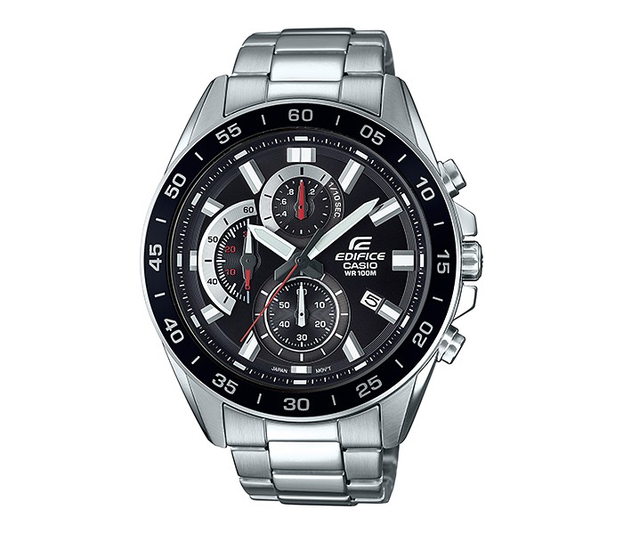 Casio Edifice EFV-550D-1AVUDF Mens Analog Watch Silver and Black - Zoom Image