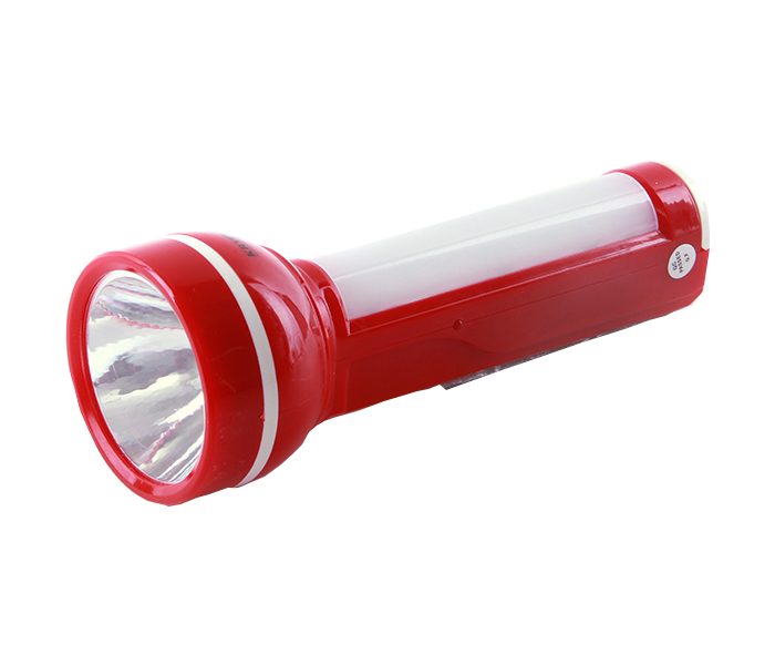 Krypton KNFL5060 Rechargeable LED Plastic Flash Light with Solar Panel - Red - Zoom Image