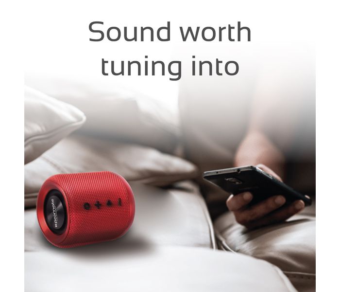 Promate Hummer 10W Portable Bluetooth Speaker with Handsfree - Red - Zoom Image 5