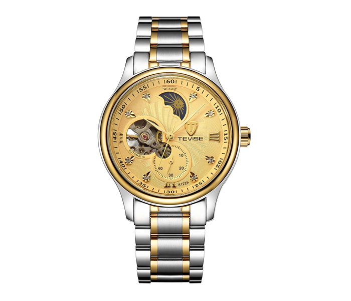 Tevise 8122A Men's Moon Phase Automatic Mechanical Watch - Gold - Zoom Image