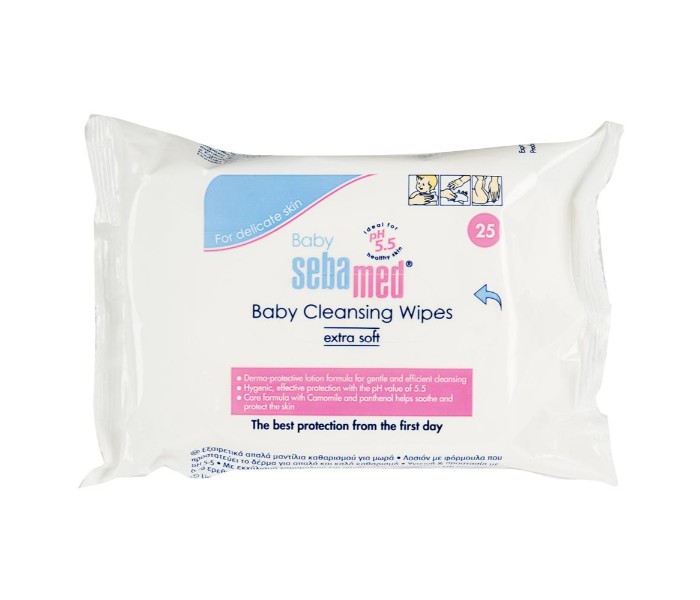 Sebamed 015SM020 Baby Wet Wipes 25 Pieces - Zoom Image