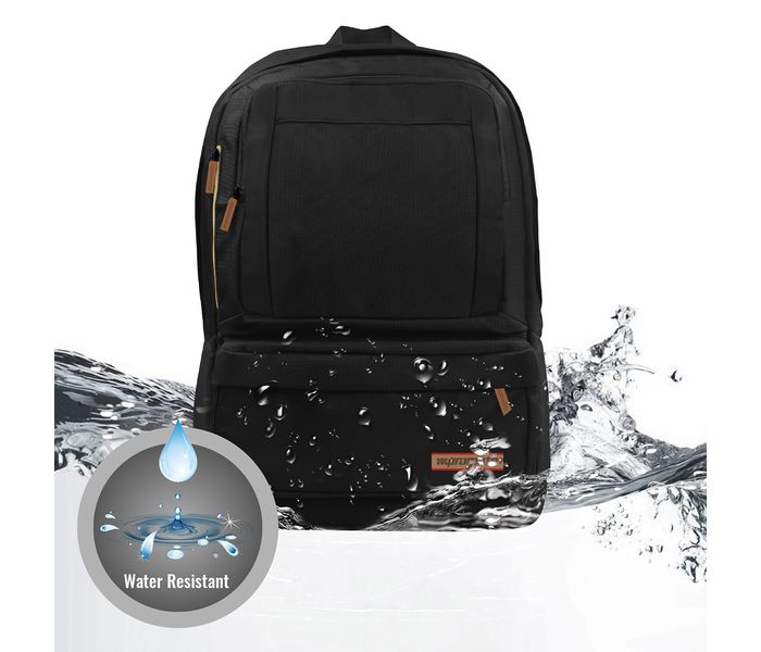 Promate Drake 15.6 inch Premium Laptop Backpack with Multiple Pocket Options, Black - Zoom Image 5