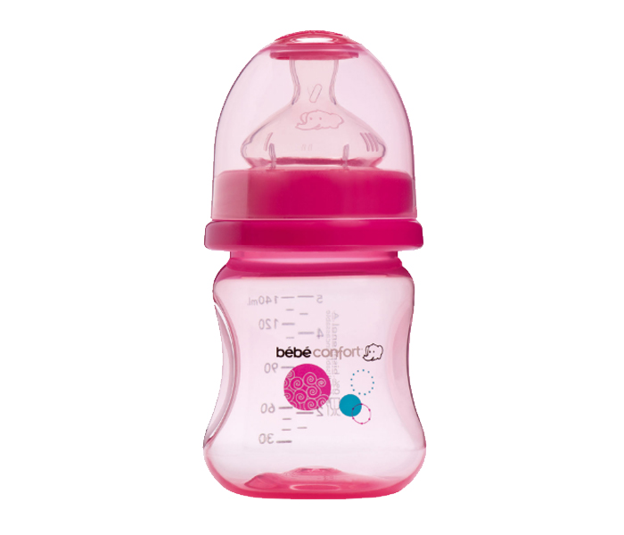 Bebe Confort 30001209 Polypropylene Feeding Bottle - 140ml, Pink - Zoom Image