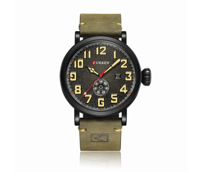 Curren 8283 Luxury Quartz Wristwatch For Men Green and Black - Zoom Image