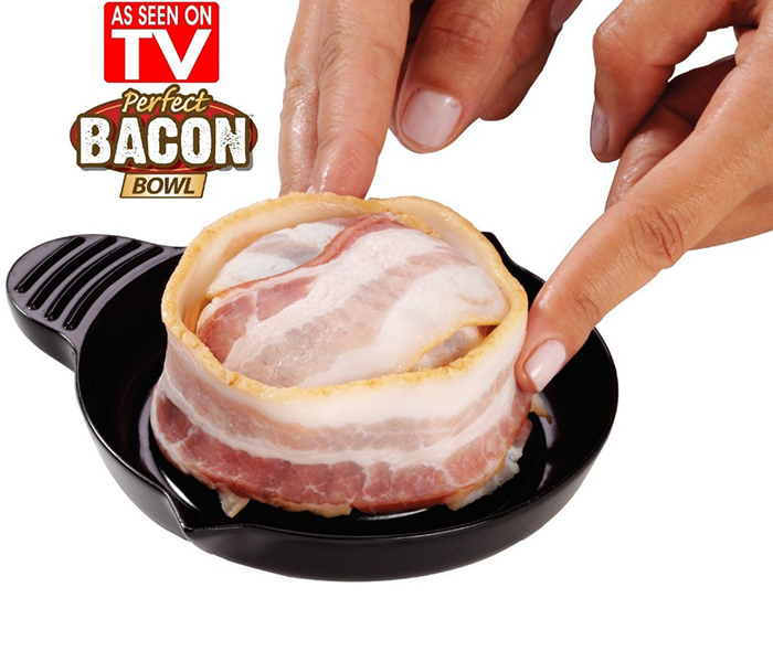 Metal Perfect Bacon Bowl - Black, Pack of 2 - Zoom Image 1