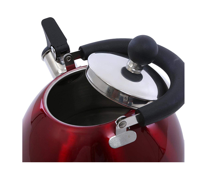 Royalford RF6770 2 Litres Stainless Steel Whistling Kettle - Red - Zoom Image 1