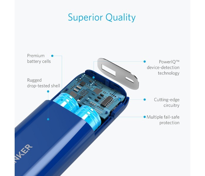 Anker A1211 Powercore 5200 mAh Power Bank Blue - Zoom Image 3