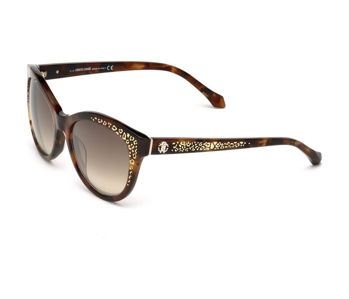 Roberto Cavalli 992S-52G Cat Eye Dark Havana Frame & Brown Gradient Mirrored Sunglasses for Women - Zoom Image 1