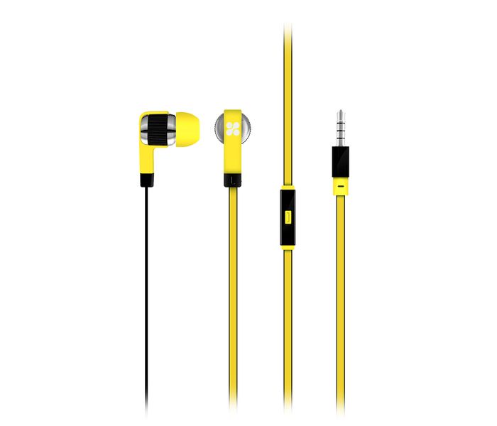 Promate Swish Universal Trendy Stereo Earphone with Noise Isolation, Yellow - Zoom Image 6