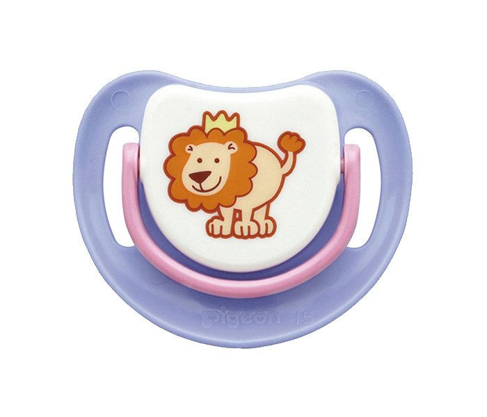 Pigeon N11583492A Step-1 Silicon Lion Pacifier - Purple & Pink - Zoom Image