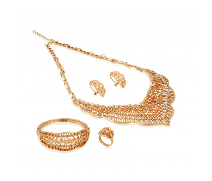 Summer Style Crystal 18K Gold Plated Necklace Set 61154021 - Zoom Image 5