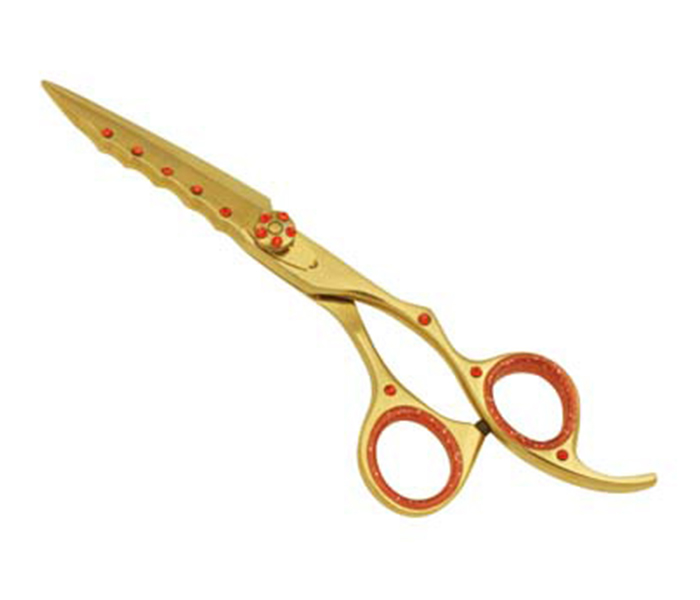 Tips & Toes TT-604 Stainless Steel Professional Barber Razor Shears, Gold Titanium Coated - Zoom Image 3