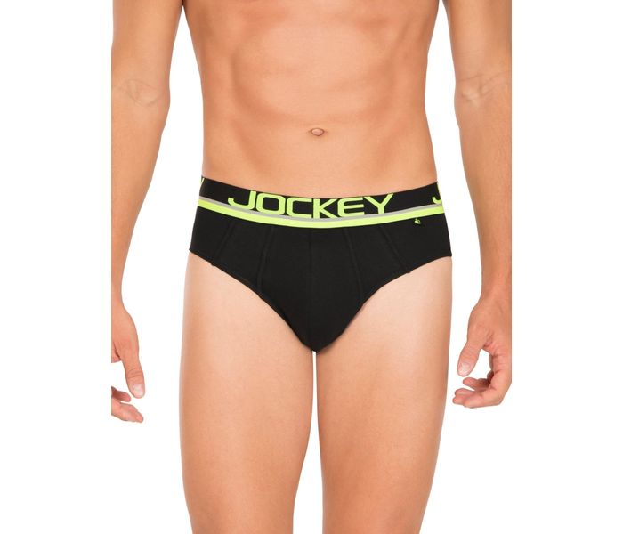 Jockey FP01-0105 Pop Colour Bold Brief, Black/XL - Zoom Image