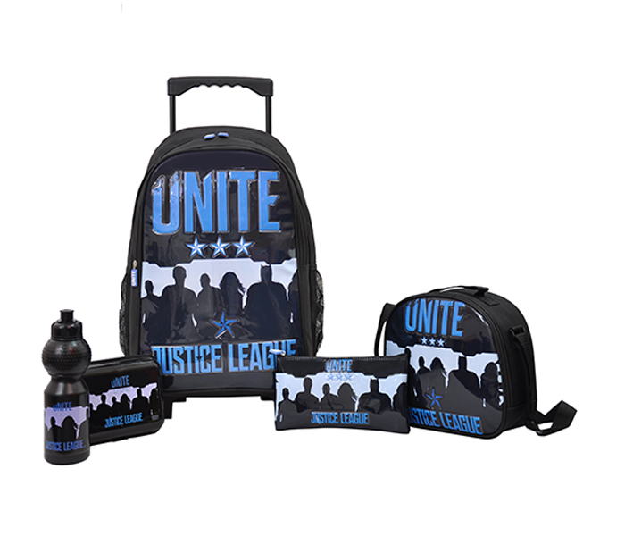 Justice League JLUF080001-18 18-inch Unite Promotion Trolley Bag with School Set, Black - Zoom Image 1