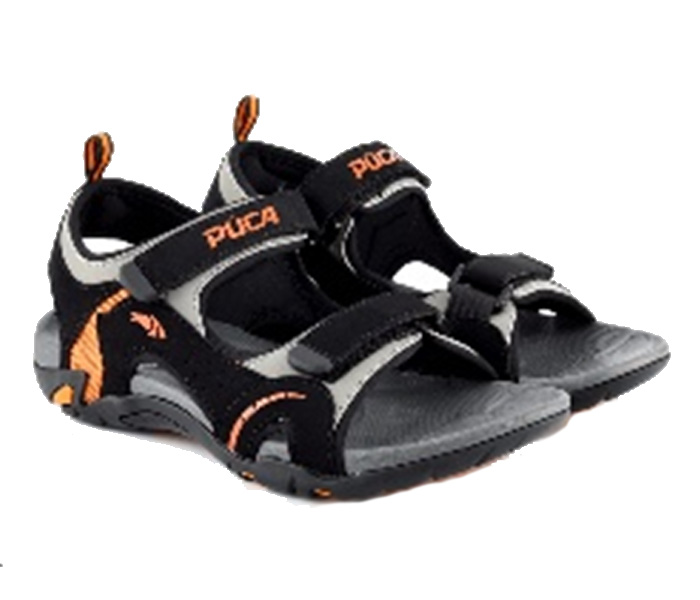 Puca PU17M4191 EU40 LEO Sandals for Men - Black, Dark Grey and Orange - Zoom Image