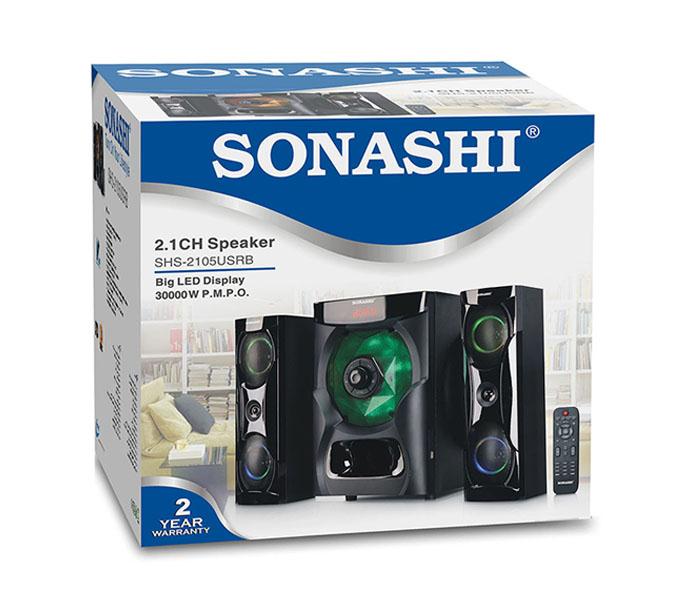 Sonashi SHS-2105USRB 2.1 Channel Bluetooth Speaker with USB, SD Card Slot, Fm Radio Function & Karaoke Function - Zoom Image 5