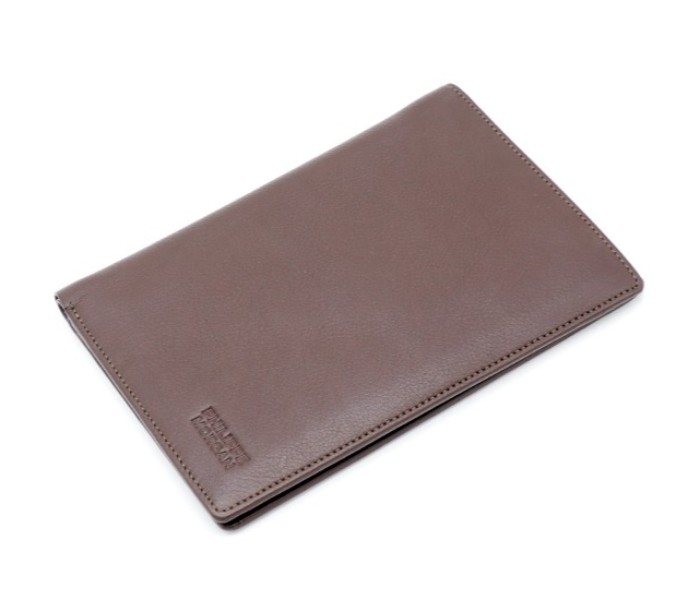 Philippe Morgan PP422 Unisex Leather Passport Wallet Brown - Zoom Image 1