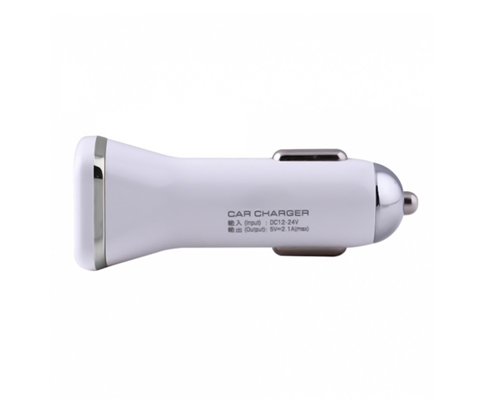 Trands TR-PC8113 2.4A Dual Port Car Charger - White - Zoom Image 2