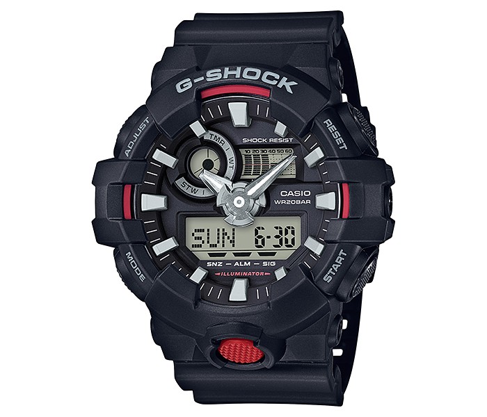 Casio G Shock GA-700-1ADR Mens Analog and Digital Watch Black - Zoom Image