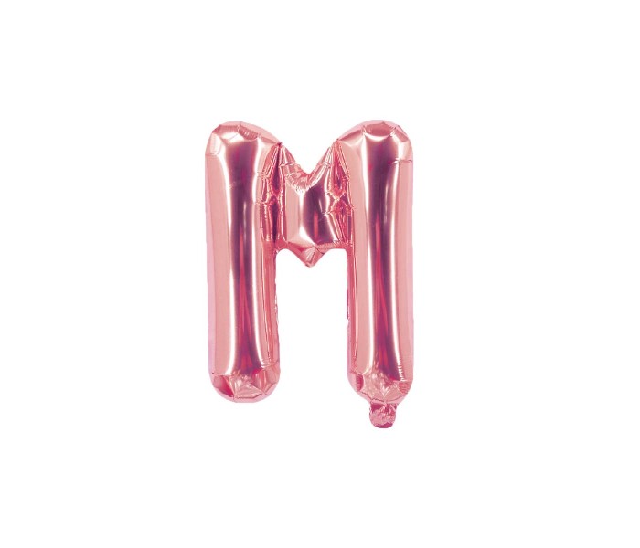 Party Time M-RG-803409 Letter M 16 Inch Foil Balloon Rose Gold - Zoom Image