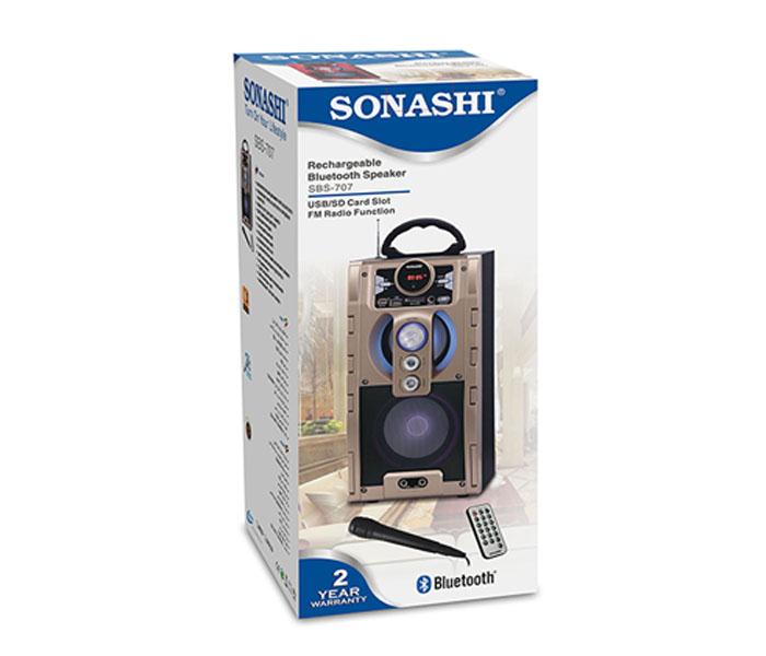 Sonashi SBS-707 Rechargeable Bluetooth Speaker - Gold - Zoom Image 4