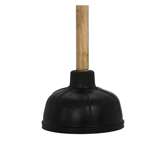 Royalford RFU9092 Toilet Air Plunger with Wooden Handle - Black & Beige - Zoom Image 2