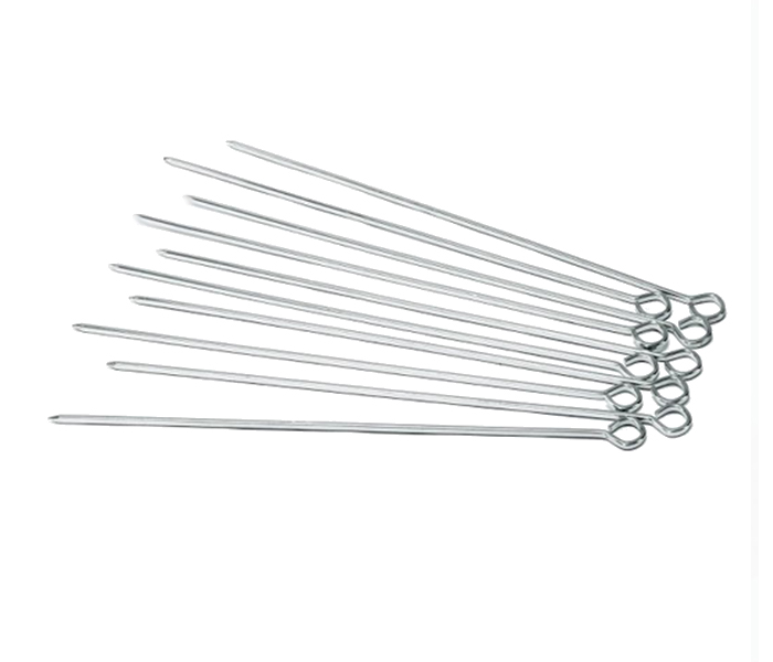 Royalford RF9402 10 Pieces BBQ Skewer Set - Silver - Zoom Image