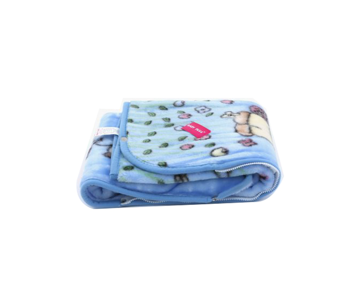 Baby Plus BP2377 Baby Sac with Teddy Print - Blue & Pink, 80 x 110 cm - Zoom Image 2