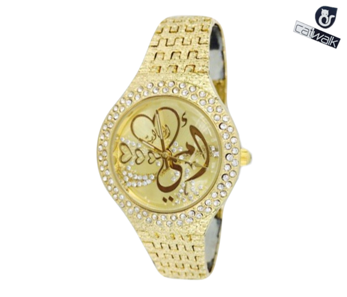 Catwalk CW-143 Genuine quality Fashionable Cz Watch For Women - Gold - Zoom Image