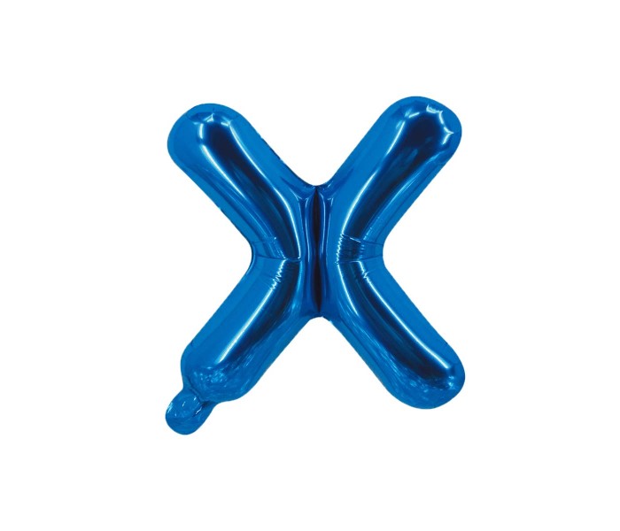 Party Time X-B-803249 Letter X 16 Inch Foil Balloon Blue - Zoom Image