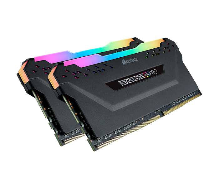 Corsair CMW16GX4M2A2666C16 Vengeance RGB PRO 16GB (2 x 8GB) DDR4 DRAM 2666MHz C16 Memory Kit - Black - Zoom Image 1