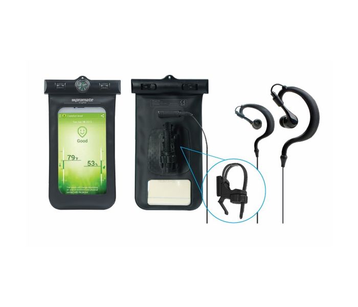 Promate snugRide Universal Waterproof Case with Waterproof Headset, Black - Zoom Image 1