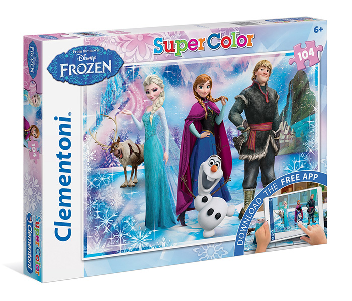 Clementoni 20702 Frozen Super Colour App Children Puzzle - 104 Pieces - Zoom Image 2