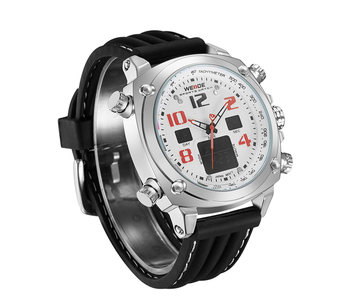 Weide WH-5208PU Analog and LCD Digital Watch Black and White - Zoom Image 2