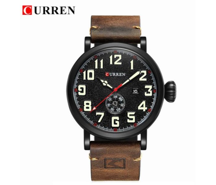 Curren 8232 Luxury Military Quartz Watch For Men Coffee And Black - Zoom Image