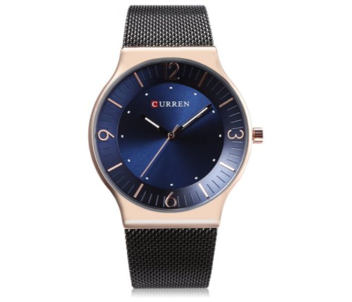 Curren 8304 Casual Quartz Watch For Men Black and Blue - Zoom Image 2