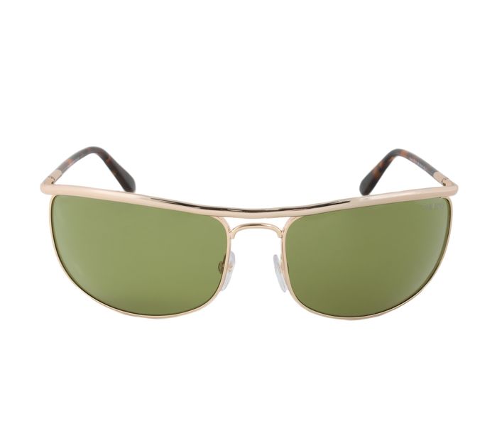 Tomford TF418 28N Ryder Rectangular Gold Frame & Green Mirrored Sunglasses for Unisex - Zoom Image 3