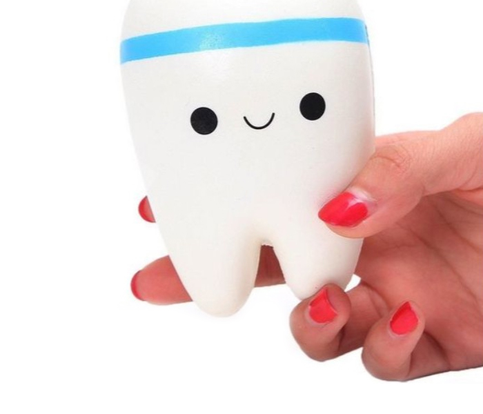  Squishy Jumbo Teeth stress reliver toy UBS11 White and Blue - Zoom Image 2