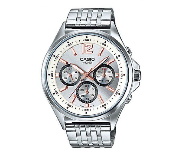 Casio MTP-E303D-7ADF Mens Analog Watch Silver - Zoom Image